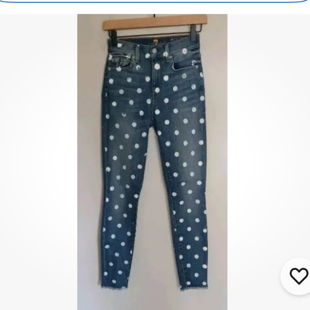 7 for All Mankind High Waisted Polka Dot Jeans